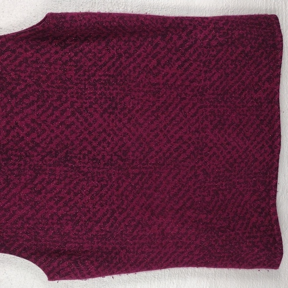 Classiques Entier Maroon Lambswool Angora Cowl Neck Sleeveless Sweater Top - Picture 3 of 12